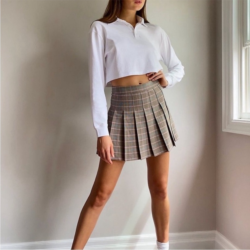 Aritizia Sunday Best - Pleated wool blend mini skirt